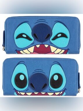 NWT Loungefly Disney Parks Stitch Face ZIP Around Wallet